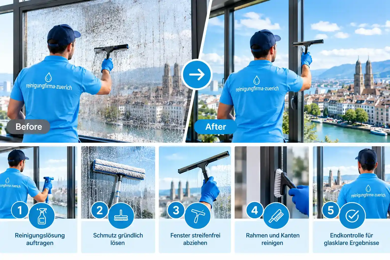So funktioniert unsere Fensterreinigung